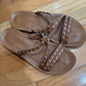 Brown Studded Sandals
